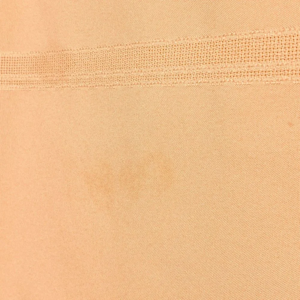 Vintage Tablecloth Table Cover Pink Peach Polyester Blend Vertical Bands Pattern